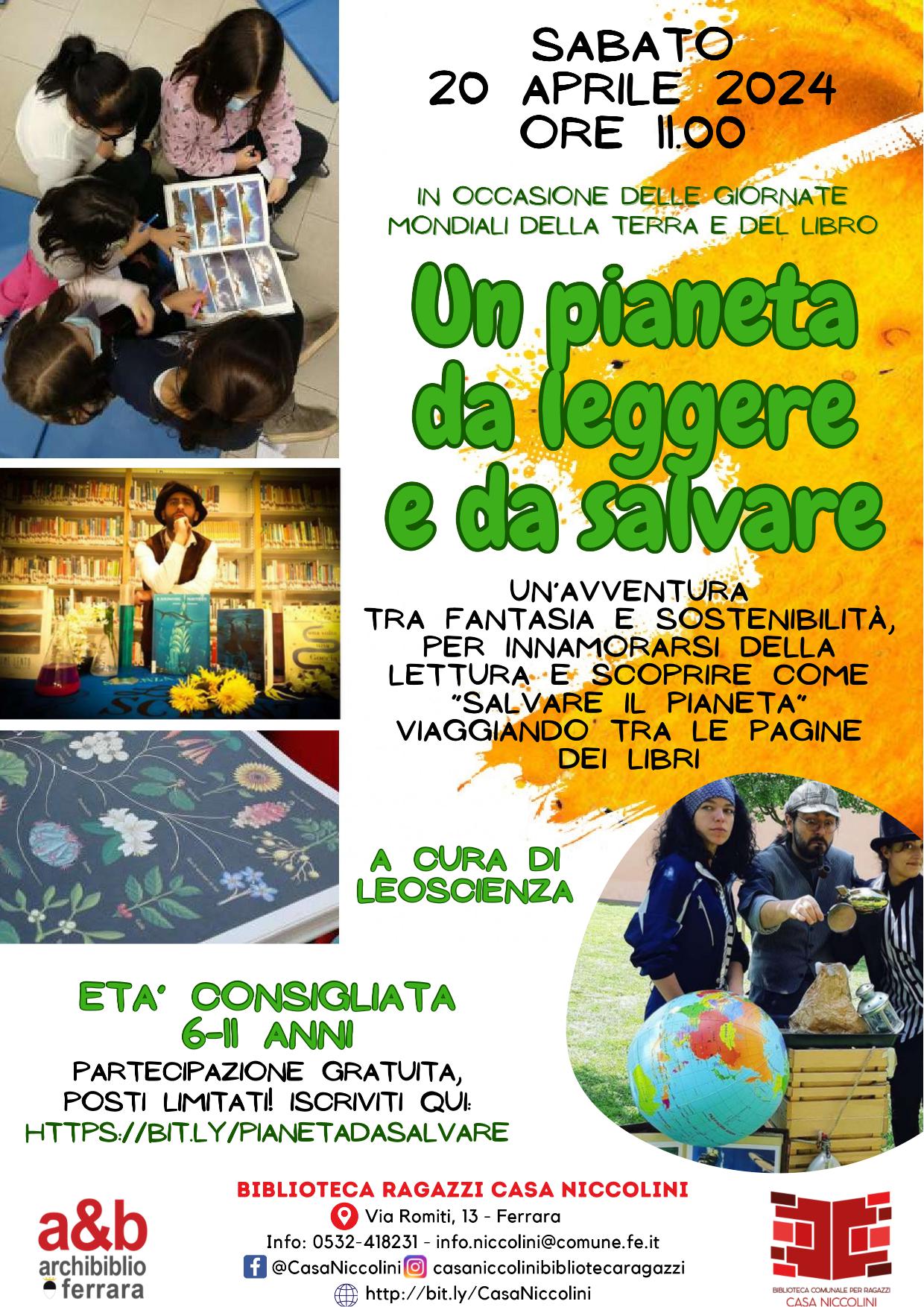 Un pianeta da leggere e da salvare, in occasione delle Giornate Mondiali della terra e del libro